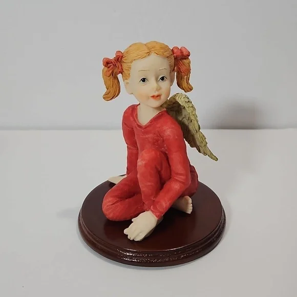 House of Lloyd Christmas Around the World VTG Pajama Angel 2 Piece Red Brown - Picture 1 of 9